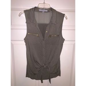 MARC NEW YORK - ANDREW MARC Button Up Tie Tank